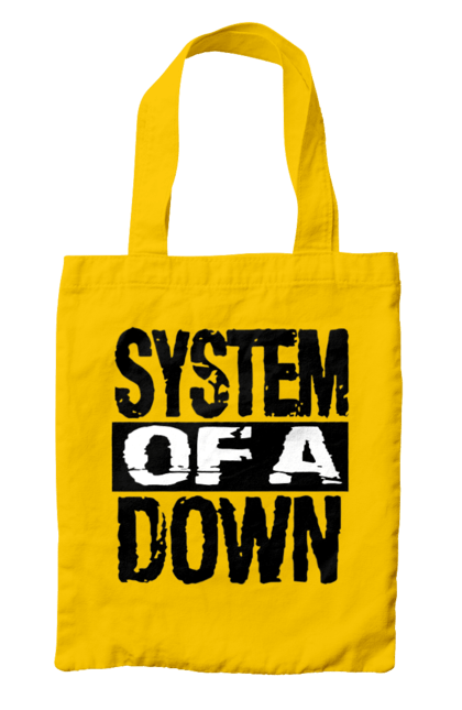 Сумка з принтом "Систем оф а даун". Down, hard rock, metal, rock, system of, system ofa down, метал, рок, систем офзе даун. futbolka.stylus.ua