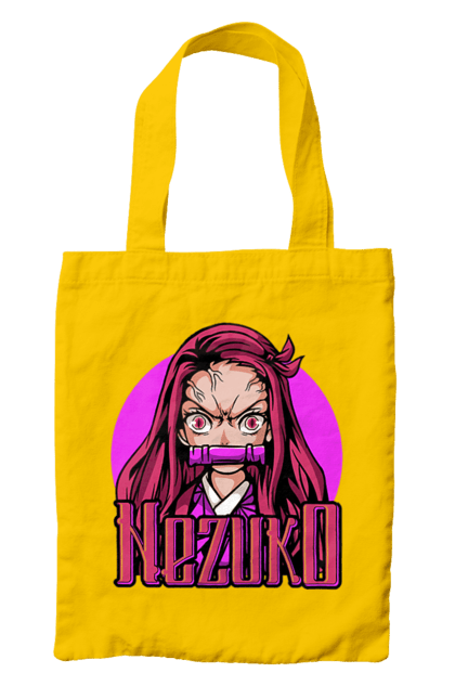 Сумка с принтом Клинок Рассекающий Демонов Незуко. Demon slayer, kimetsu no yaiba, nezuko, аниме, истребитель демонов, манга, незуко, сериал. 2070702