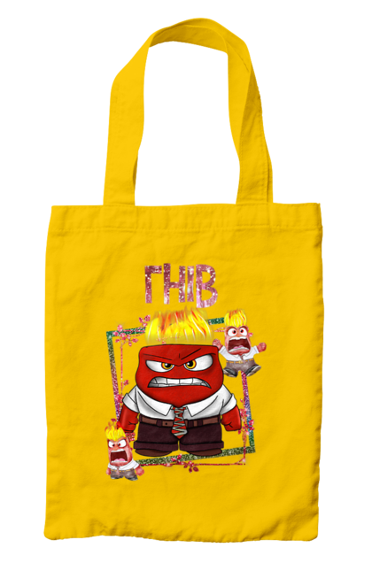 Bag with prints Inside Out Anger. Anger, cartoon, emotions, inside out, pixar, puzzle, thoughts inside out. 2070702