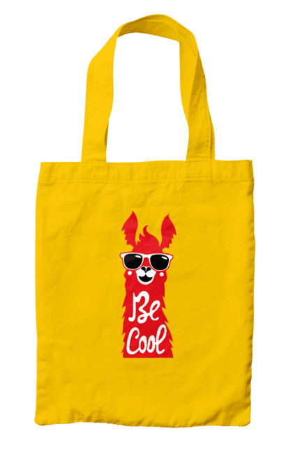 Сумка з принтом "Крута лама". Звірі, круте, круто, лама, окуляри, тварини. 2070702