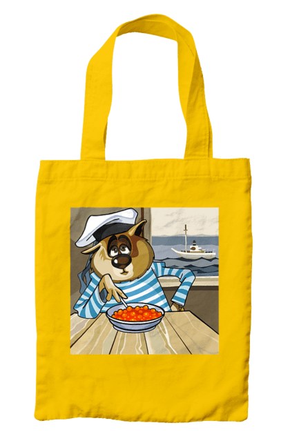 Сумка з принтом "Кот Моряк, На Кораблі Їсть Червону Ікру". Ікра, кіт, корабель, моряк. 2070702