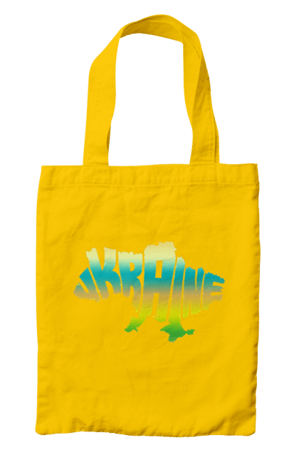 Bag with prints Ukraine silhouette colored. I love ukraine, map of ukraine, silhouette of ukraine, symbol of ukraine, ukraine, ukrainian symbols. 2070702
