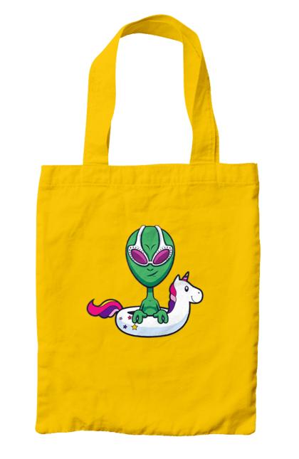 Сумка з принтом "Інопланетянин Плаває У Колі". Інопланетянин, надувной круг, плавати. 2070702