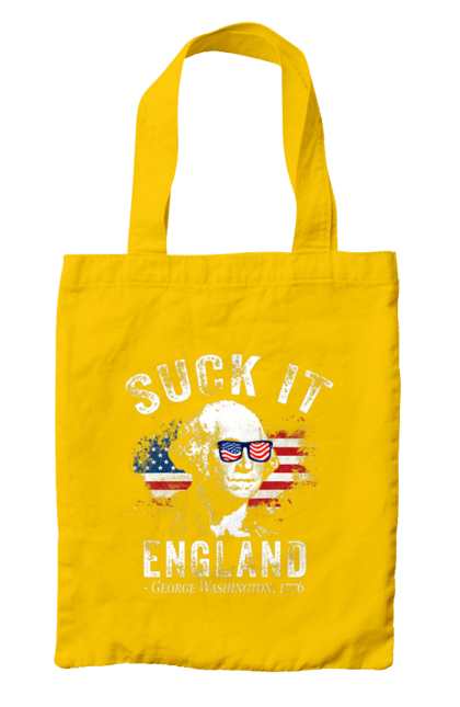 Сумка з принтом "Suck It, England". George washington, американський дух, англія, джордж вашингтон, мем, незалежність, патріотизм, сарказм, сша. 2070702