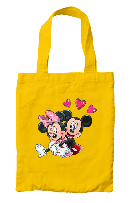 Сумка с принтом Микки Маус и Минни Маус. Mickey mouse, minnie mouse, дисней, микки, микки маус, минни маус, мультфильм. 2070702