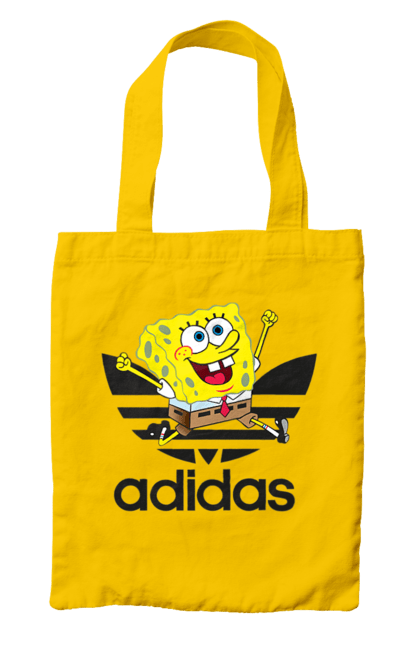 Bag with prints Adidas SpongeBob. Adidas, animated series, cartoon, spongebob, spongebob squarepants, sport. 2070702