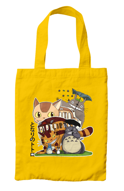 Bag with prints Totoro. Adventures, anime, comedy drama, fantasy, film, my neighbor totoro, tv series. 2070702