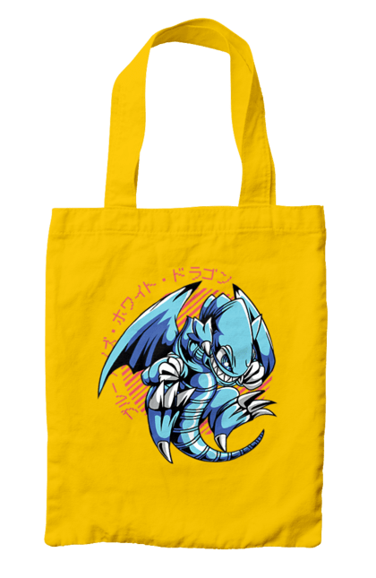 Сумка з принтом "Yu Gi Oh! Blue Eyes Toon Dragon". Blue-eyes toon dragon, yu gi oh, аніме, гра, дракон, карти, манга. 2070702