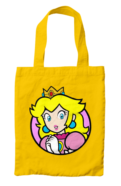 Сумка с принтом Марио Принцесса Пич. Mario bros, nintendo, princess peach, super mario bros, братья супер марио, игра, марио, персонаж, принцесса пич. 2070702