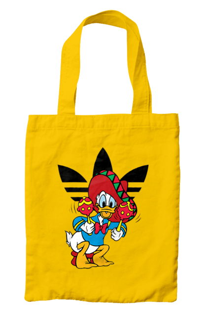 Bag with prints Adidas Donald Duck. Adidas, animated series, cartoon, daisy duck, donald duck. 2070702