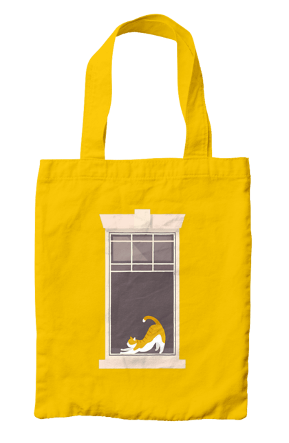 Сумка з принтом "Кіт В Вікні". Вікно, кіт, потягушки, рудий. 2070702