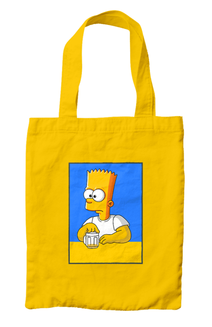 Сумка з принтом "Барт любитель пива". Барт, барт сімпсон, мультперсонажі, мультфільми, сімпсони, український прапор. 2070702