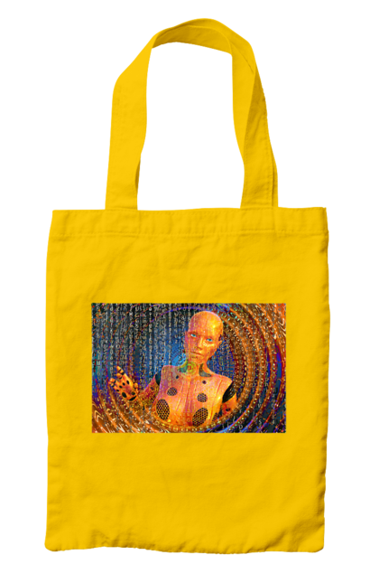 Сумка з принтом "Штучний інтелект". Айті, айтішник, гик, жінка, знання, інженер, інтелект, кібер, кібернетика, кіборг, код, комп, комп`ютерник, кристал, машинне навчання, мікросхема, мозок, портрет, програміст, професіонал, професія, розробник, розум, хакер, чіп, штучний інтелект, штучний розум. 2070702