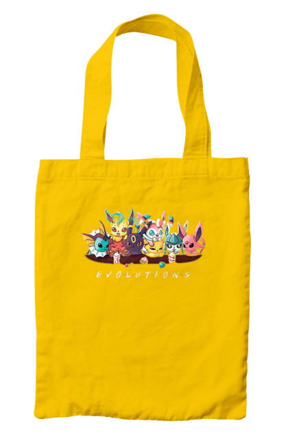 Сумка с принтом Покемон Эволюция. Аниме, видеоигра, герои видеоигры, для детей, игра, карманный монстр, ловить покемонов, манга, покемон. 2070702