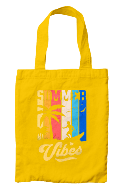 Bag with prints Summer Vibes Beach. Beach, sea, summer, surfing, tropics, vacation. 2070702