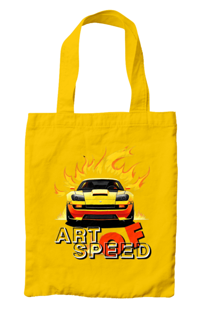 Bag with prints Car on fire. Car, fire, speed, sport car, sports car. 2070702