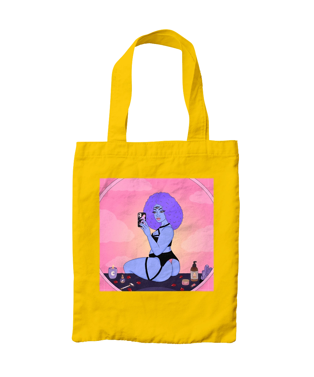 Purple Girl Photo In The Mirror