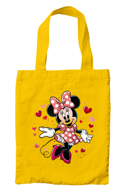 Bag with prints Minnie Mouse. Cartoon, disney, mickey, mickey mouse, minnie mouse. 2070702