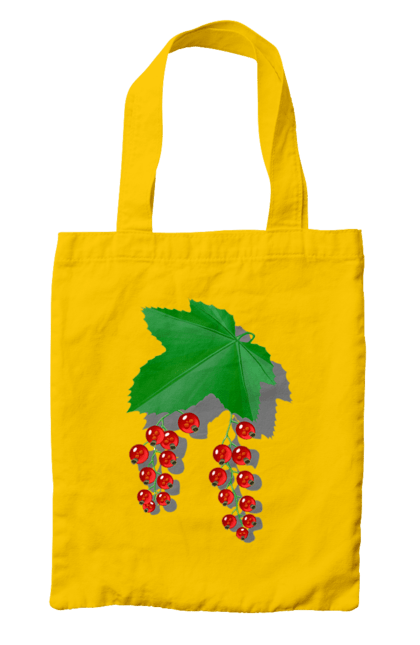 Сумка з принтом "Порічки Червоні". Делікатес, зріла, їжа, листя, літо, порічки, порічки червоні, смачно, смородина, стигла, урожай, червона, червона смородина, ягідка, ягода, ягоди. 2070702