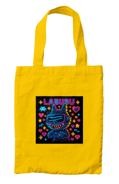 Сумка з принтом "Лабубу". Vrочки, геймеркультура, геймпад, іконкиаркади, кіберарт, лабубу, неонгеймінг, піксельарт, ретроаркада, світиться. 2070702