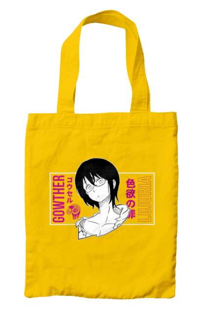 Bag with prints Seven Deadly Sins Gowther. Adventures, anime, comedy, fantasy, gowther, manga, seven deadly sins. 2070702