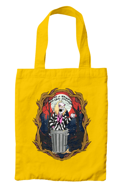 Bag with prints Beetlejuice. Beetlejuice, comedy, ghost, horror, movie, tim burton, warner bros. 2070702