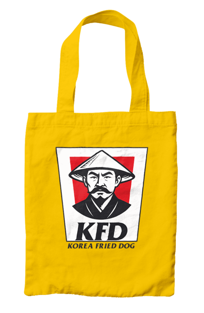 Сумка з принтом "Korea Fried Dog". Бренди, гумор, жартівливі, кфц, літні, прикольні, смішні, фаст-фуд. 2070702