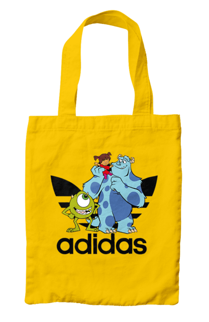 Сумка з принтом "Adidas Корпорація монстрів". Adidas, monsters inc, pixar, адідас, корпорація монстрів, мультфільм. 2070702