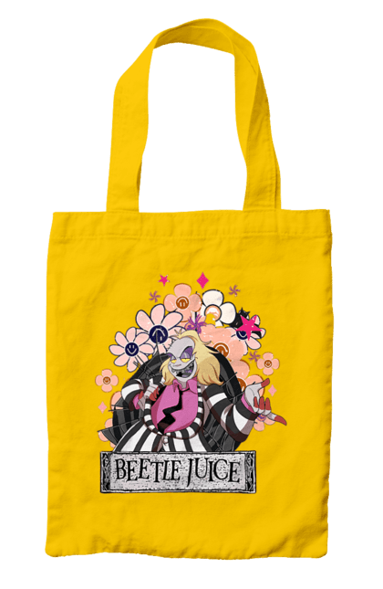 Bag with prints Beetlejuice. Beetlejuice, comedy, ghost, horror, movie, tim burton, warner bros. 2070702