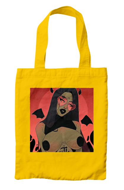 Сумка з принтом "Диявол З Цицьками". Гола, диявол, сиськи. 2070702