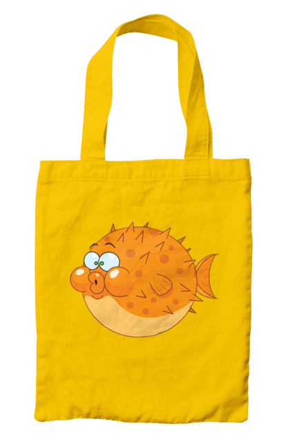 Сумка з принтом "Помаранчева Риба Фугу". Риба, фугу. 2070702