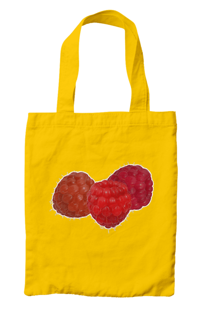 Сумка з принтом "Малина". Веган, вегетаріанець, делікатес, дієта, їжа, літо, малина, плід, смачно, стигла, червона, ягода. 2070702