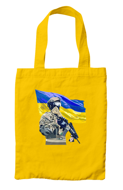 Сумка з принтом "ЗСУ | Прапор". Війна, герб, збройні сили україни, зсу, патріотична, прапор україни, русский военный корабль, україна, українська символіка, флаг. 2070702