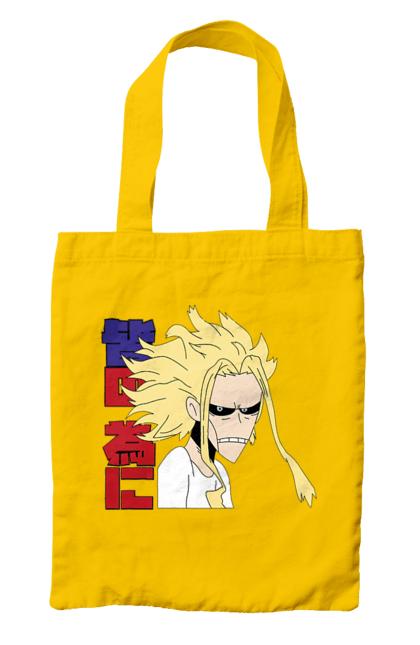 Сумка з принтом "Моя академія героїв Всемогутній". All might, my hero academia, yagi toshinori, академія юей, аніме, всемогутній, манга, моя геройська академія, один за всіх, тошинорі ягі. 2070702