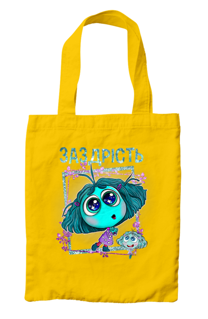 Bag with prints Inside Out Envy. Cartoon, emotions, envy, inside out, pixar. 2070702