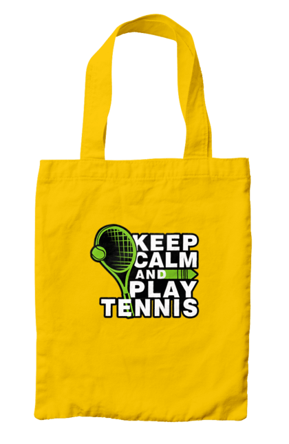 Сумка з принтом "Keep Calm And Play Tennis". Keep calm, великий теніс, зберігай спокій, спорт, теніс, тенніс. futbolka.stylus.ua