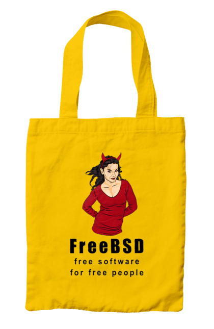 Сумка з принтом "Freebsd Для Вільних". Bsd, freebsd, unix, адміністратор, айті, айтішник, безкоштовна, безкоштовно, бестія, вільна, демон, демонесса, доступність, незалежність, операційна система, ос, програміст, програмне забезпечення, свобода, сисадмін, система, системний адміністратор, софт, текст, червоний, чорний. 2070702