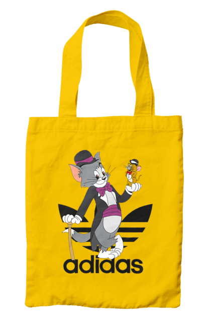 Bag with prints Adidas Tom and Jerry. Adidas, animated series, cartoon, cat, jerry, mouse, tom and jerry. 2070702