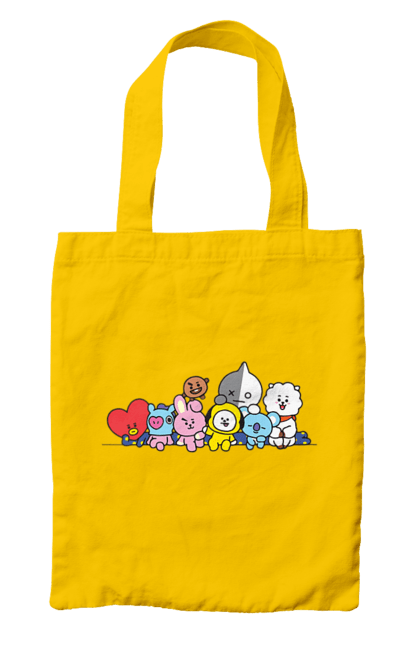 Сумка з принтом "BTS & BT21". Bt21, bts, k pop, line, бт21, бтс, іграшка, к-поп, лайн, персонажі. 2070702
