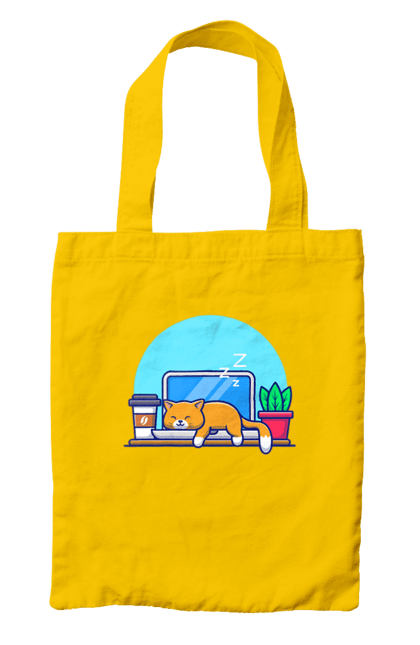 Сумка з принтом "Кіт програміст". Angular, c, css, html, it, javascript, jquery, php, python, react, svelt, vue, айтишник, айті, гумор, код, кодувати, прогер, програміст, програмісти, ти ж, ти ж програміст, тиж програміст. 2070702