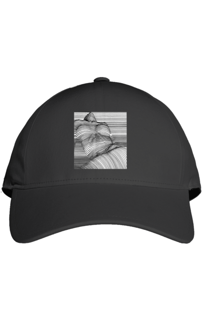 Кепка з принтом "Дівчина В Смужку". Гола, сиськи. 2070702