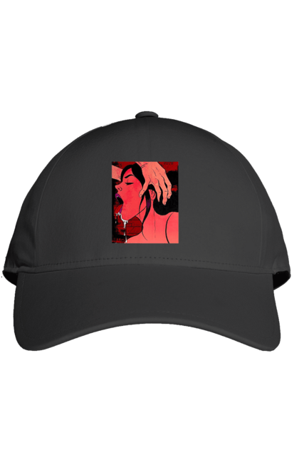 Кепка з принтом "Дівчина Смокче Зі Слиною". Секс, смоктати. 2070702