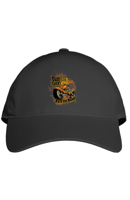 Кепка з принтом "Мопед Турбо". Їзда, мопед, швидкість. 2070702