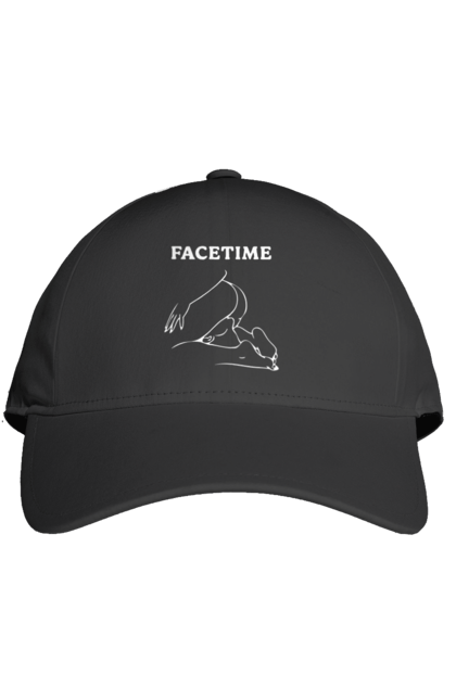 Кепка з принтом "Фейстайм". Вульгарна, гумор, прикольна, смішна, фейстайм. 2070702