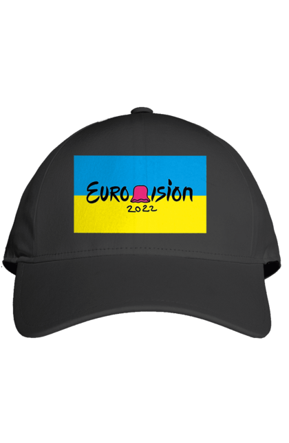 Кепка з принтом "Євробачення за KALUSH Orchestra". Kalush orchestra, stefania, азов, врятувати азовсталь, врятувати захисників азовсталі, євробачення, звільнити, маріуполь, наші захисники, перемога, свобода. 2070702