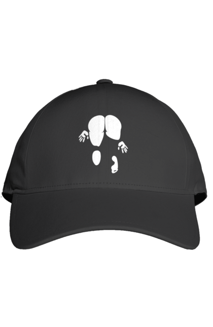 Кепка з принтом "Дівчина вид по заду". Вид з зади, вульгарна, гумор, дівчина, дівчина раком, прикольна. 2070702