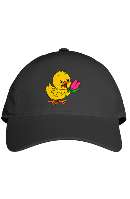 Кепка з принтом "Курча З Тюльпаном". Курча, тюльпан. 2070702