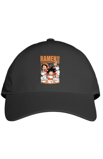 Cap with prints Ramen. Anime, characters, food, goku, luffy, manga, naruto, ramen. 2070702