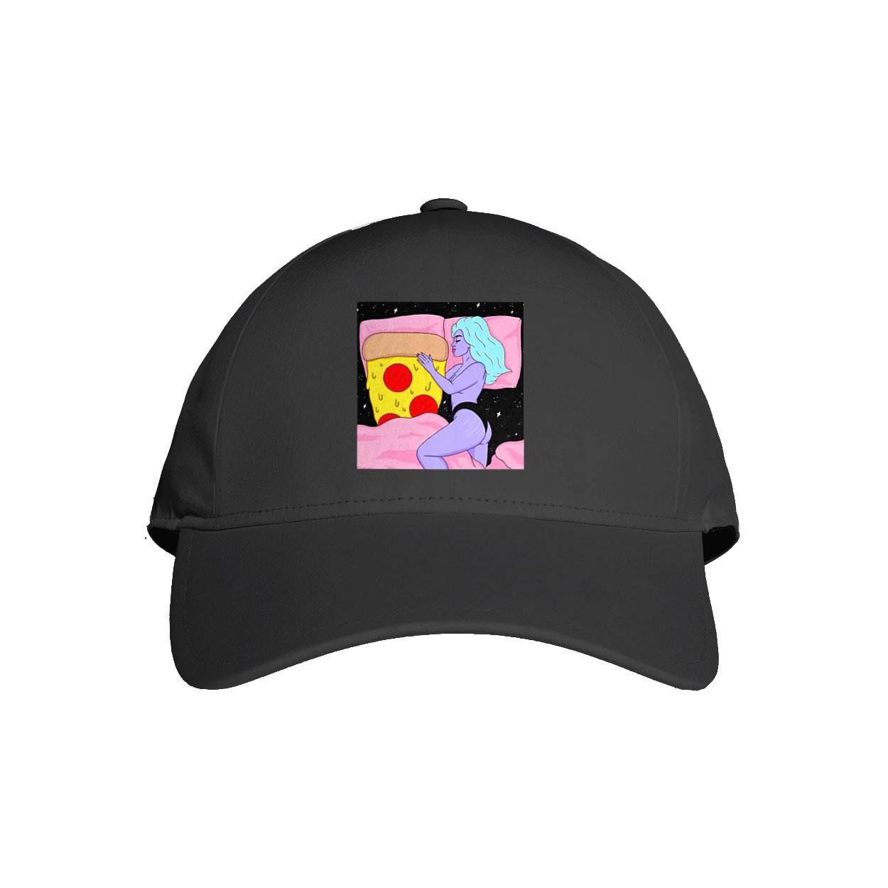 Purple Girl And Pizza