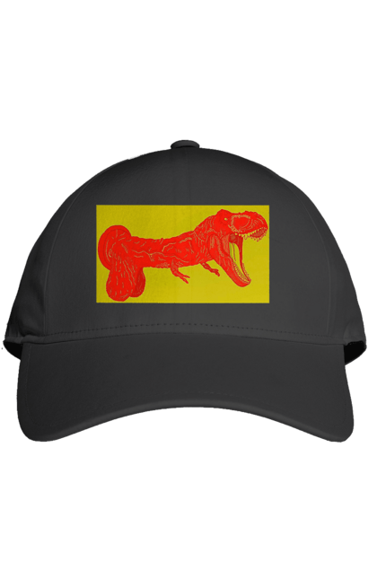 Кепка з принтом "Член Динозавр". Динозавр, писюн, член. 2070702